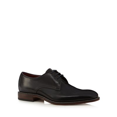 Loake Big and tall black leather lace up shoes
